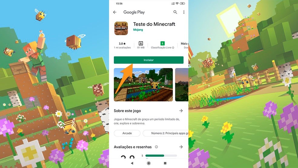 Instale o Minecraft de Testes no Android — Foto: Reprodução/Felipe Vinha