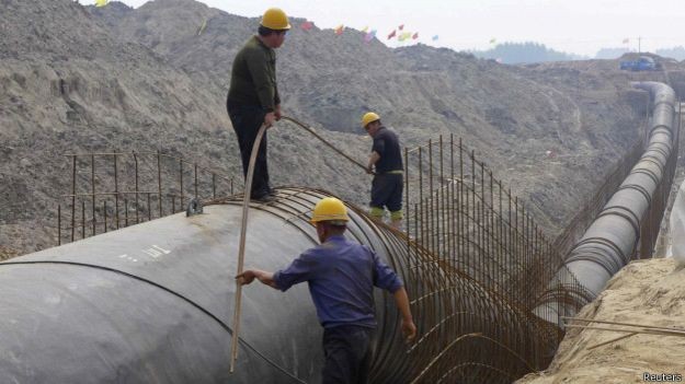 China realiza transposição de água do sul para abastecer Pequim (Foto: Reuters/BBC)