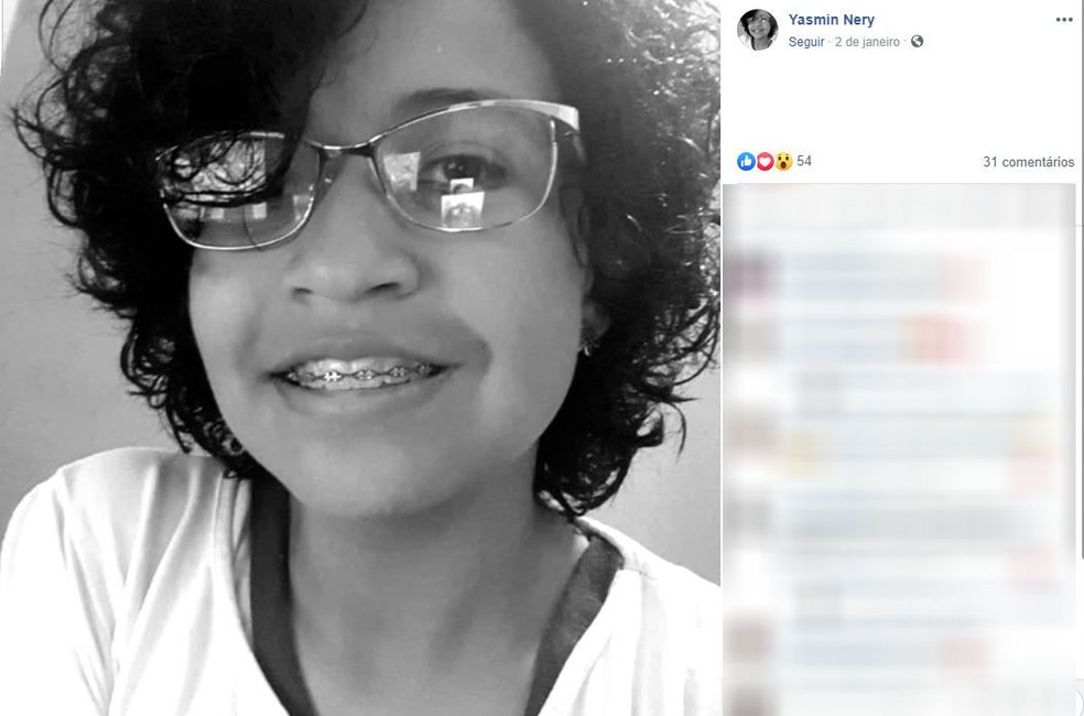 A estudante Yasmin da Silva Nery, de 16 anos, foi encontrada morta em Araraquara — Foto: Reprodução/Facebook