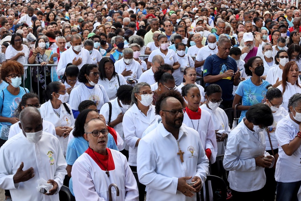 Santa Missa na Basílica Nossa Senhora da Conceição da Praia reúne multidão — Foto: Mateus Pereira/GOVBA