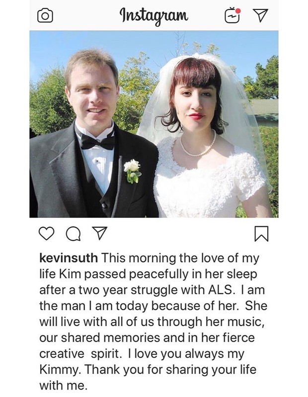 Kevin Sutherland anuncia a morte de Kim Shattuck (Foto: Reprodução/Instagram)