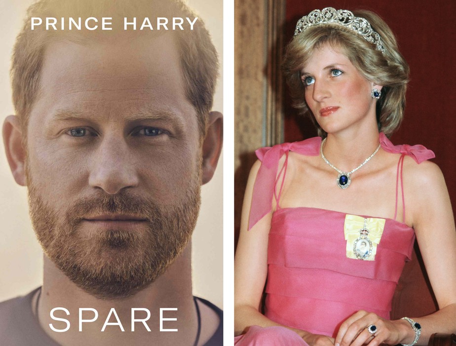 A capa da autobiografia do príncipe Harry, 'O Que Sobra'; a princesa Diana (1961-1997)