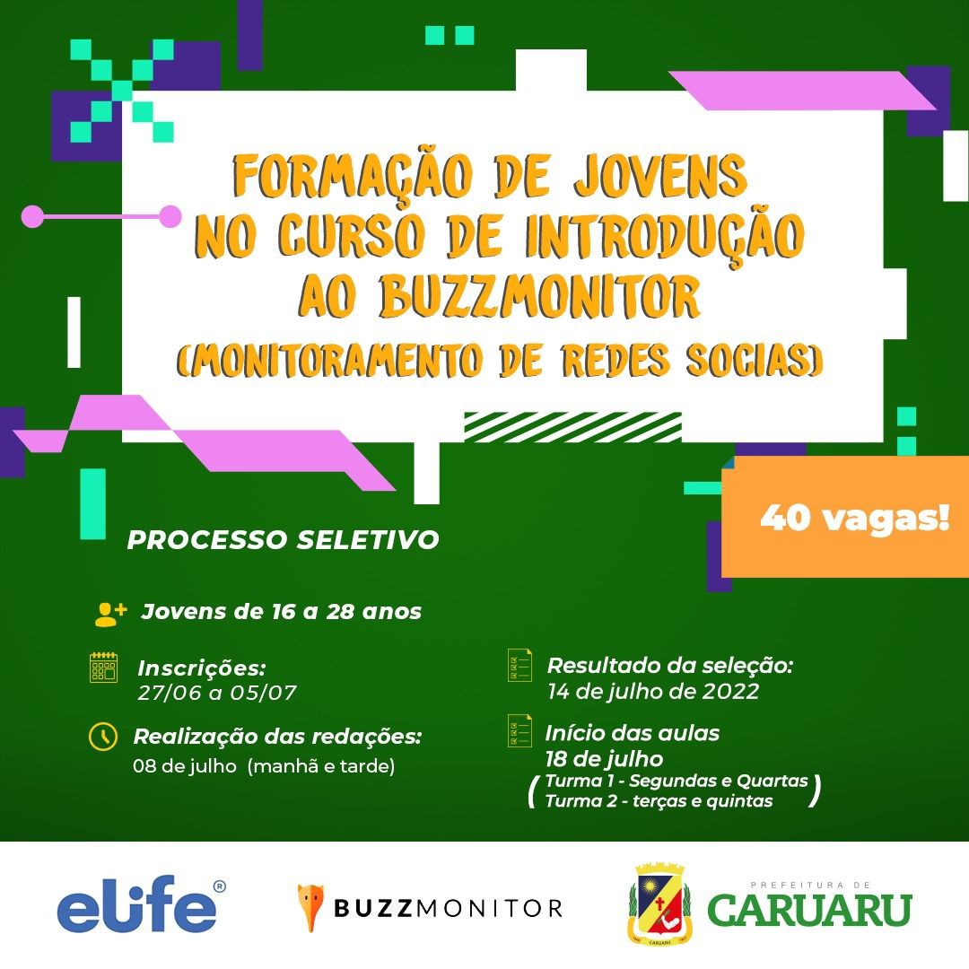 Prefeitura de Caruaru promove curso gratuito de Monitoramento em Rede Social para jovens