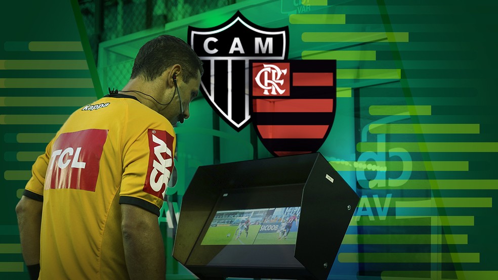 Carrossel VAR Flamengo Atlético-MG — Foto: ge
