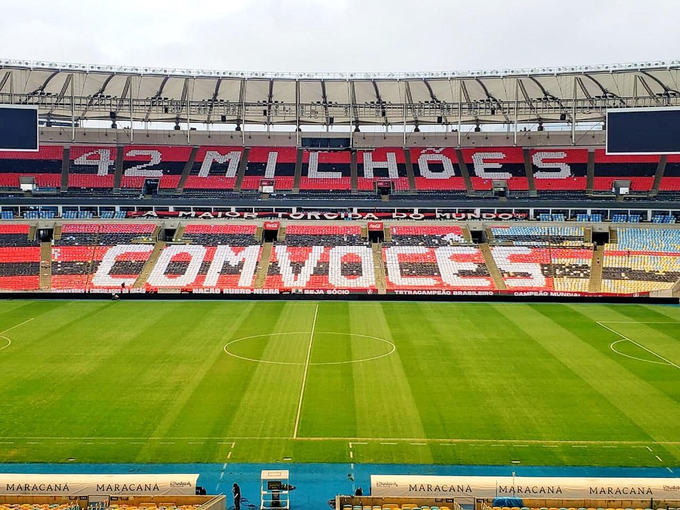 Mosaico do Flamengo para a final do Carioca — Foto: Reprodução Twitter Nação Rubro-Negra