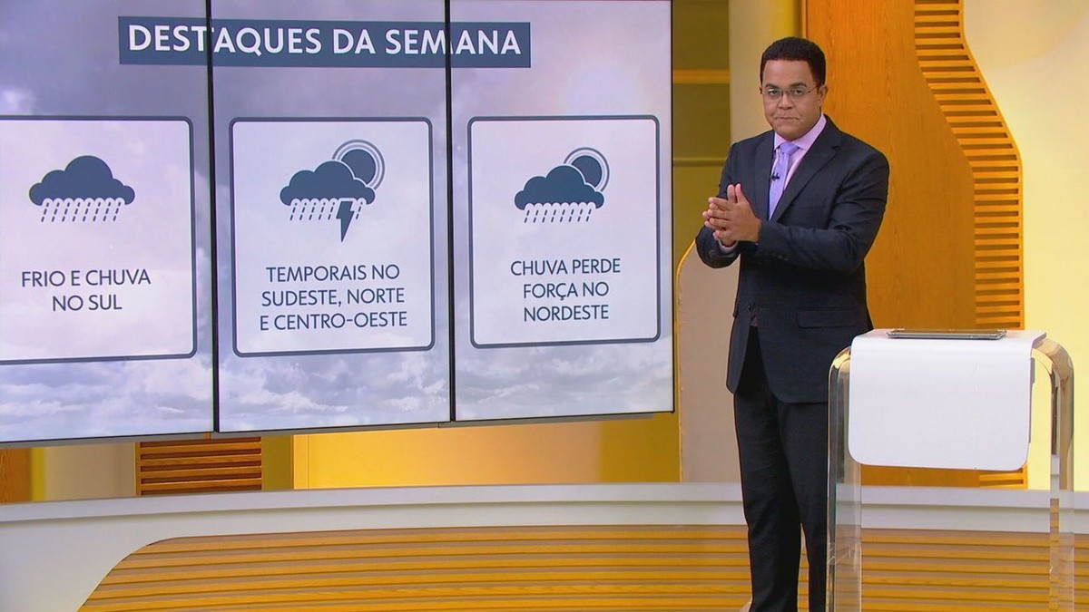 Previsão Do Tempo Semana Começa Molhada Em Partes Do Centro Oeste Norte E Sul Hora 1 G1 