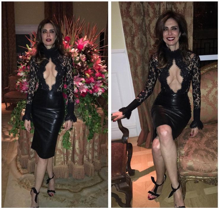 Luciana Gimenez aposta em decote poderoso para festa em torno de Mick Jagger (Foto: Reprodução/Instagram)