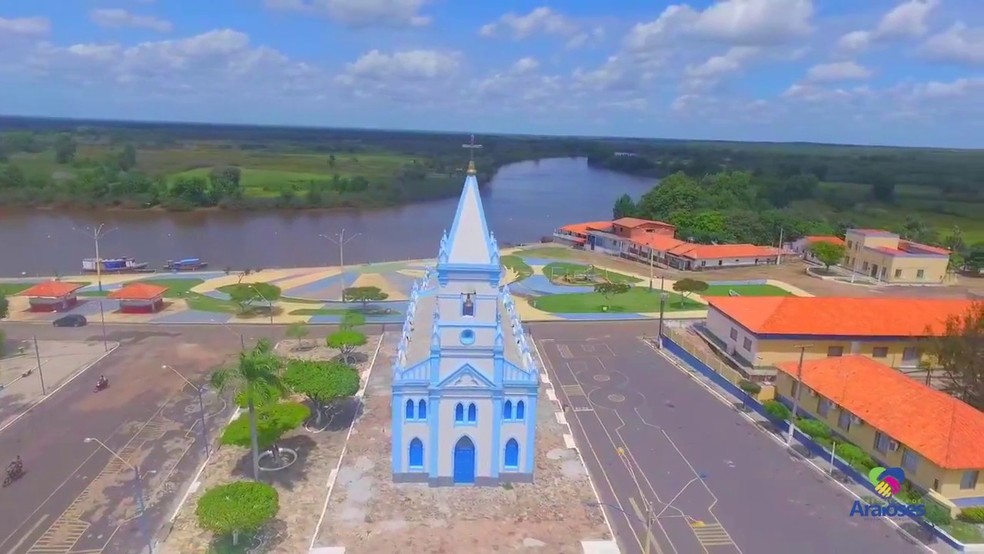 Vista de cima da cidade de Araioses, no Maranhão — Foto: Prefeitura de Araioses