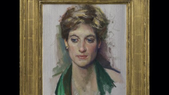 Pintura rara da princesa Diana é exibida ao público pela 1ª vez