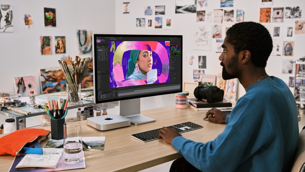 Mac mini com M2 Pro é voltado para quem trabalha com edição de imagens — Foto: Divulgação/Apple