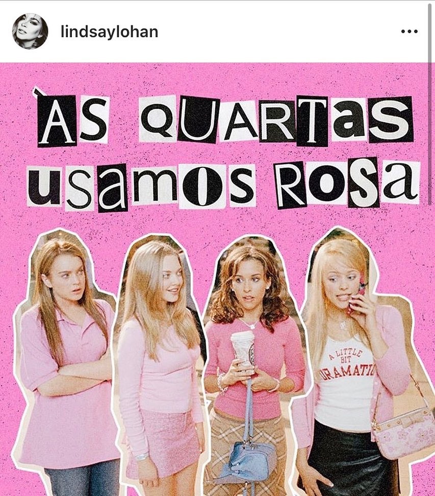 Lindsay Lohan leva internet à loucura a compartilhar meme brasileiro (Foto: Reprodução/Instagram)