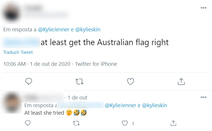 Fãs comentaram o erro de Kylie Jenner no Twitter (Foto: Reprodução / Twitter)