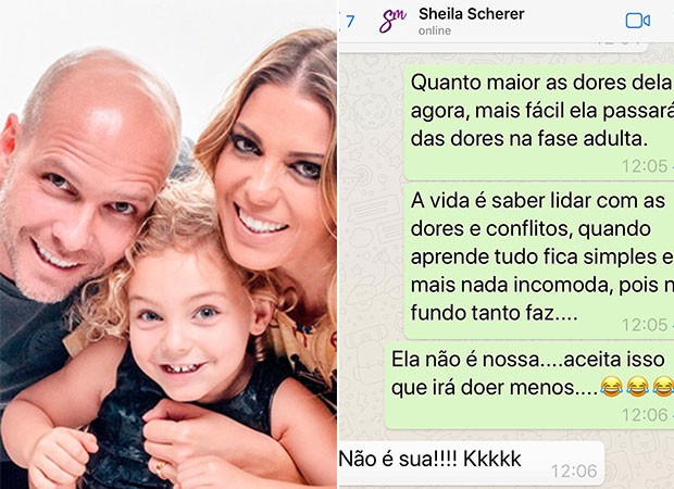 Fernando Scherer compartilha conversa com ex Scheila Mello  (Foto: Reprodução)