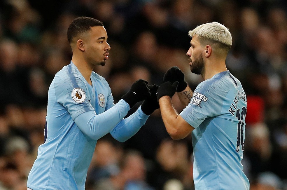 Gabriel Jesus chegou ao City com a difícil missão de substituir Aguero  — Foto: Reuters