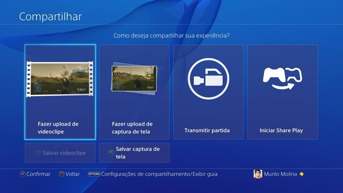PlayStation 4: como fazer upload de v?deos para o DailyMotion (Foto: Reprodu??o/Murilo Molina)