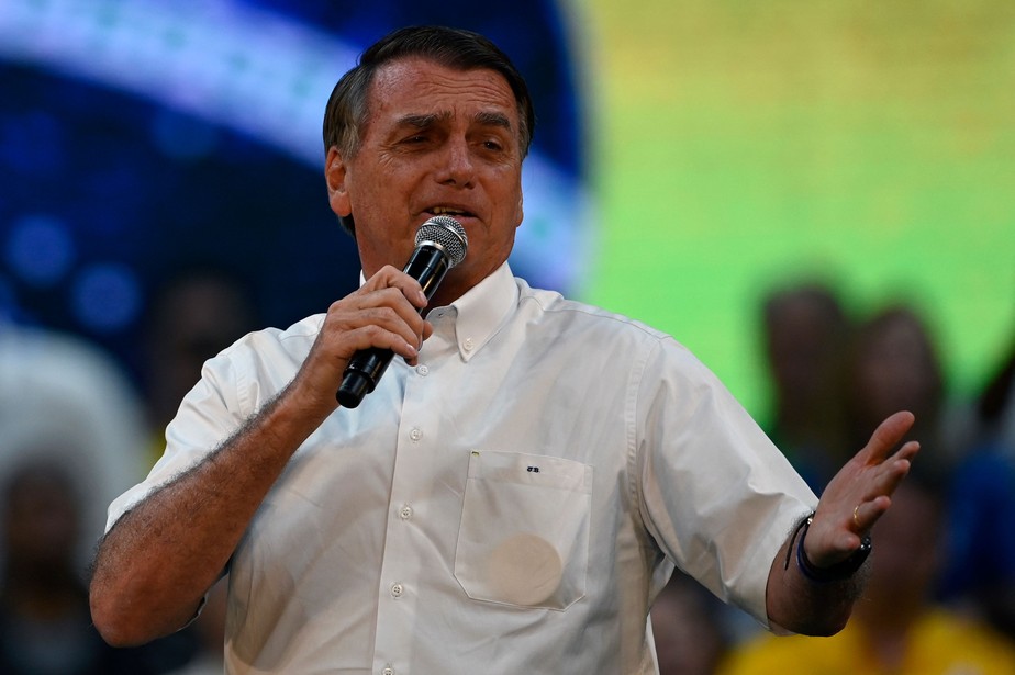 Bolsonaro, durante a convenção do PL no Rio