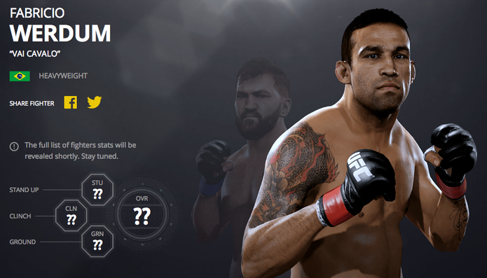 Fabrício Werdum em EA Sports UFC 2 (Foto: Divulgação/EA)