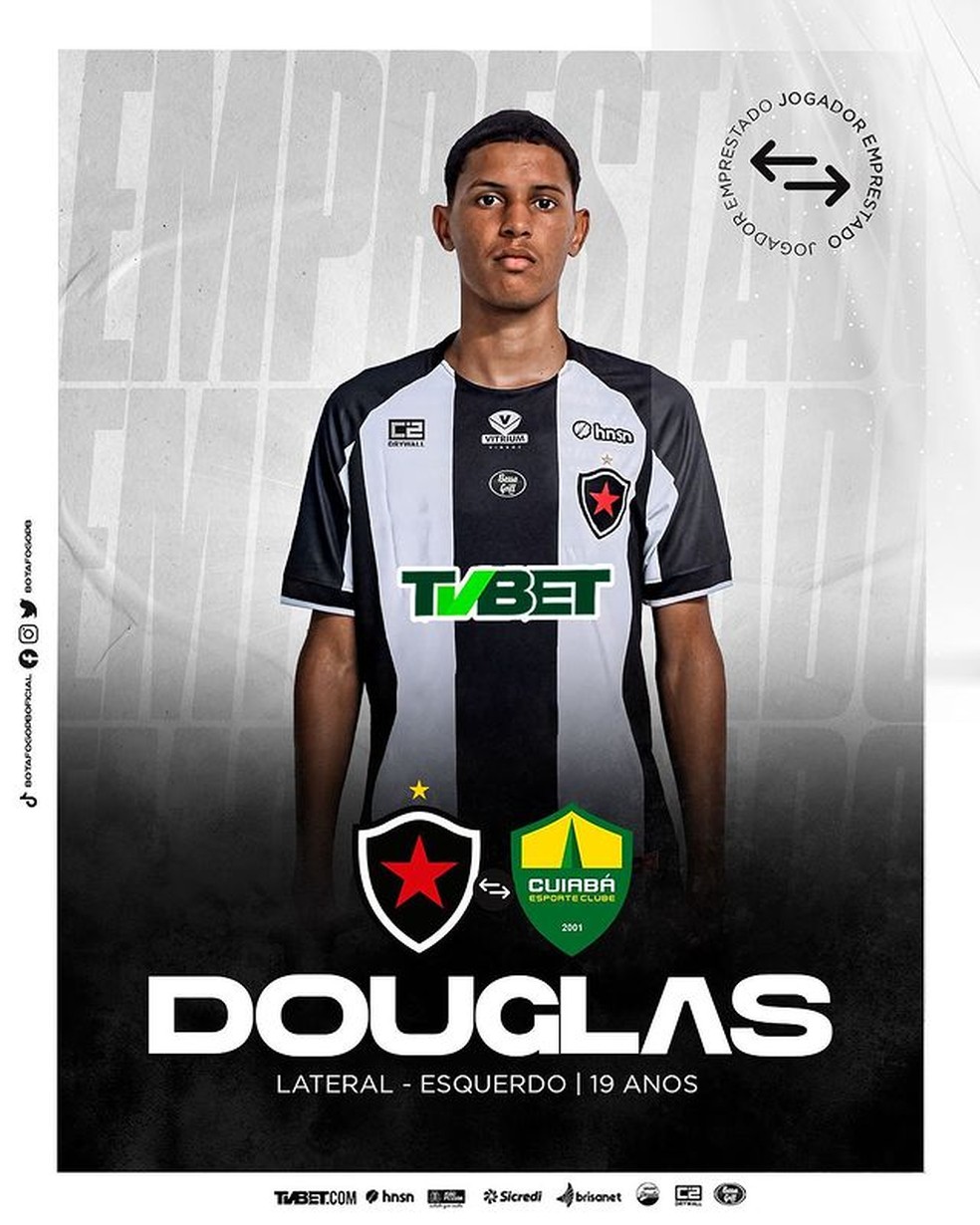 Douglas defenderá o Cuiabá — Foto: Reprodução / Redes sociais