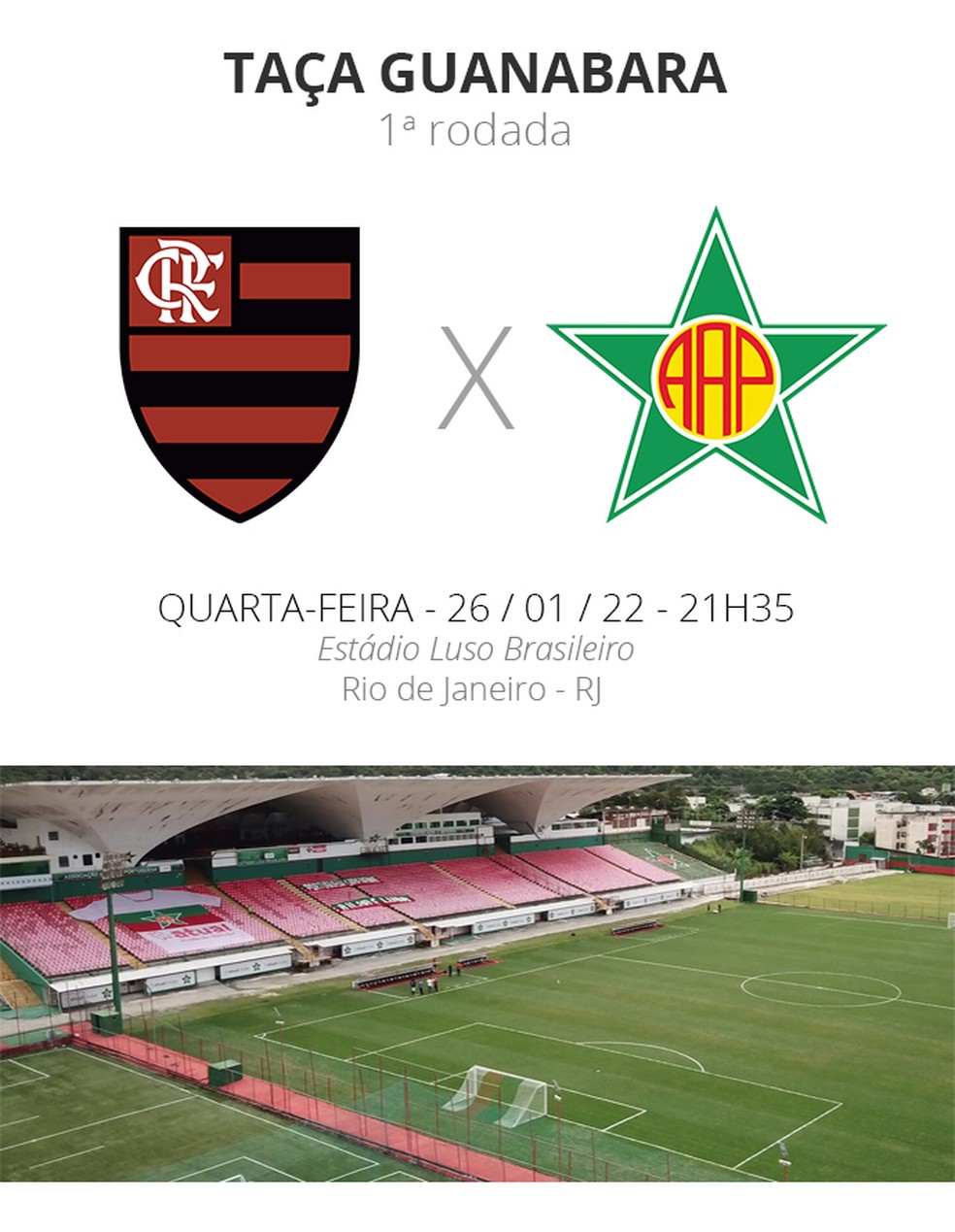 Ficha Flamengo x Portuguesa — Foto: ge