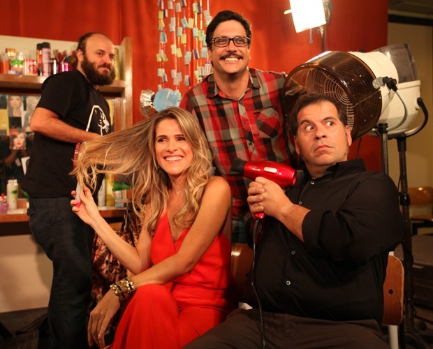 Elenco se reúne para o lançamento do novo programa de humor da Globo (Foto: Fabiano Battaglin / Gshow)