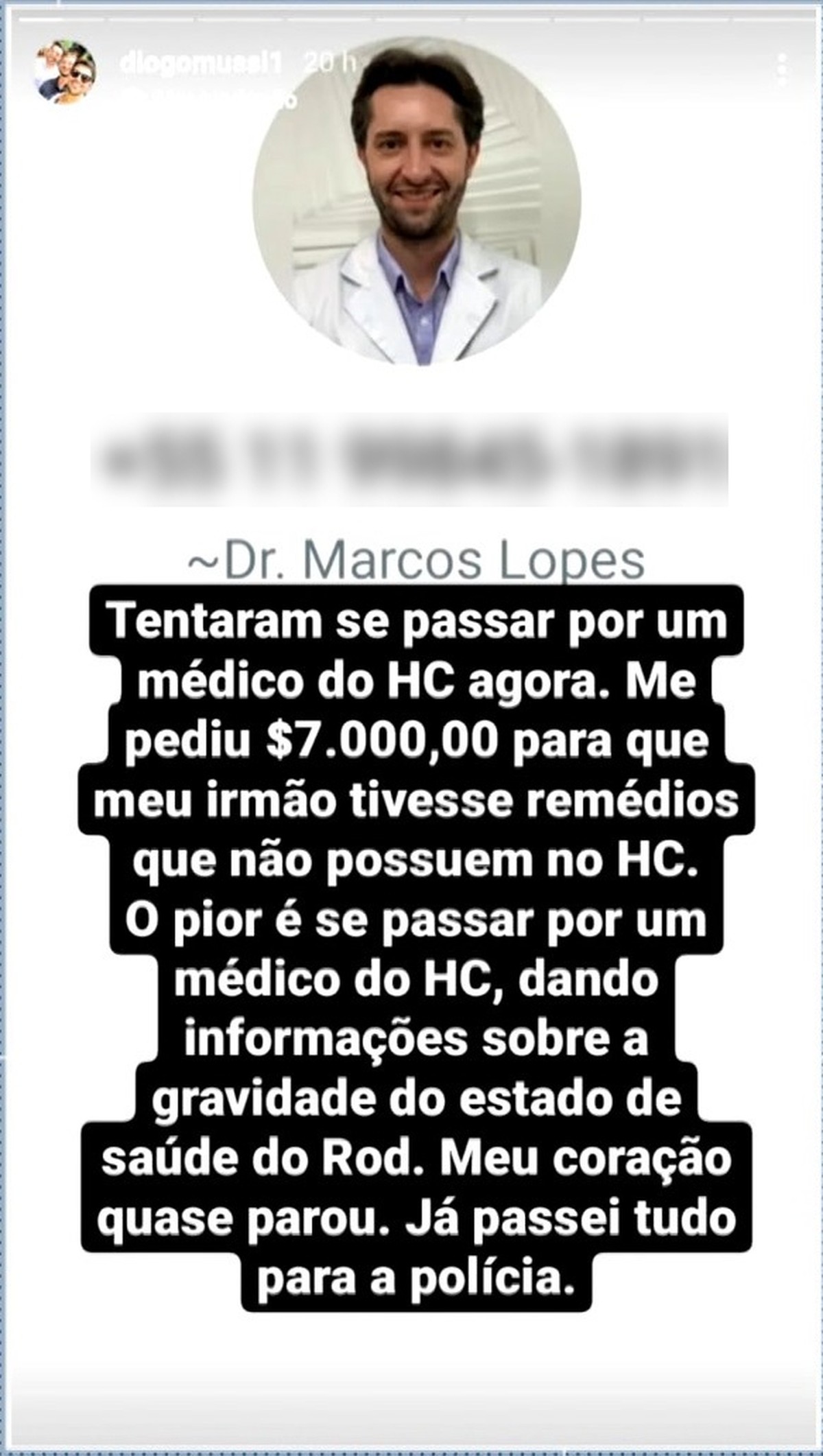 Foto de médico de Uberlândia foi usada para tentar evitar a família do ex-BBB Rodrigo Mussi;  saiba como evitar golpe |  Triângulo Mineiro