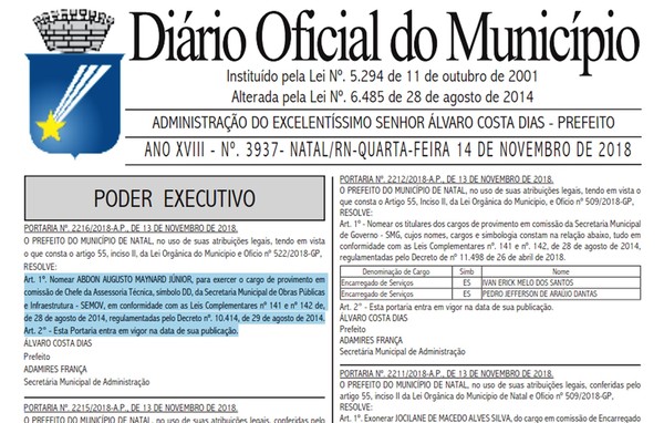 Denunciado por corrupção em Caicó é nomeado chefe na Secretaria de Obras da  Prefeitura de Natal | Rio Grande do Norte | G1