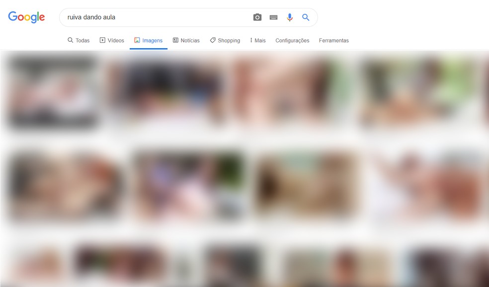Pesquisa no Google retorna imagens de sexo explícito — Foto: Reprodução/Google