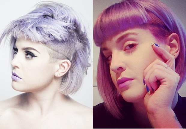 Kelly Osbourne no dia 14 e no dia 7 de abril de 2014 (Foto: Reprodução/Instagram)