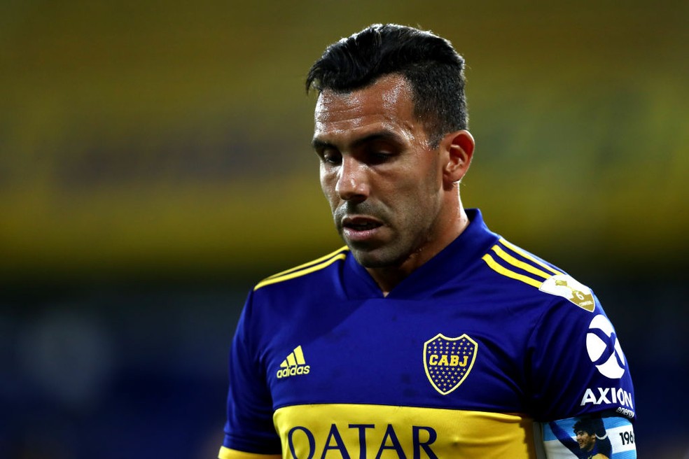 Tévez é o capitão do Boca Juniors na Libertadores — Foto: Getty Images