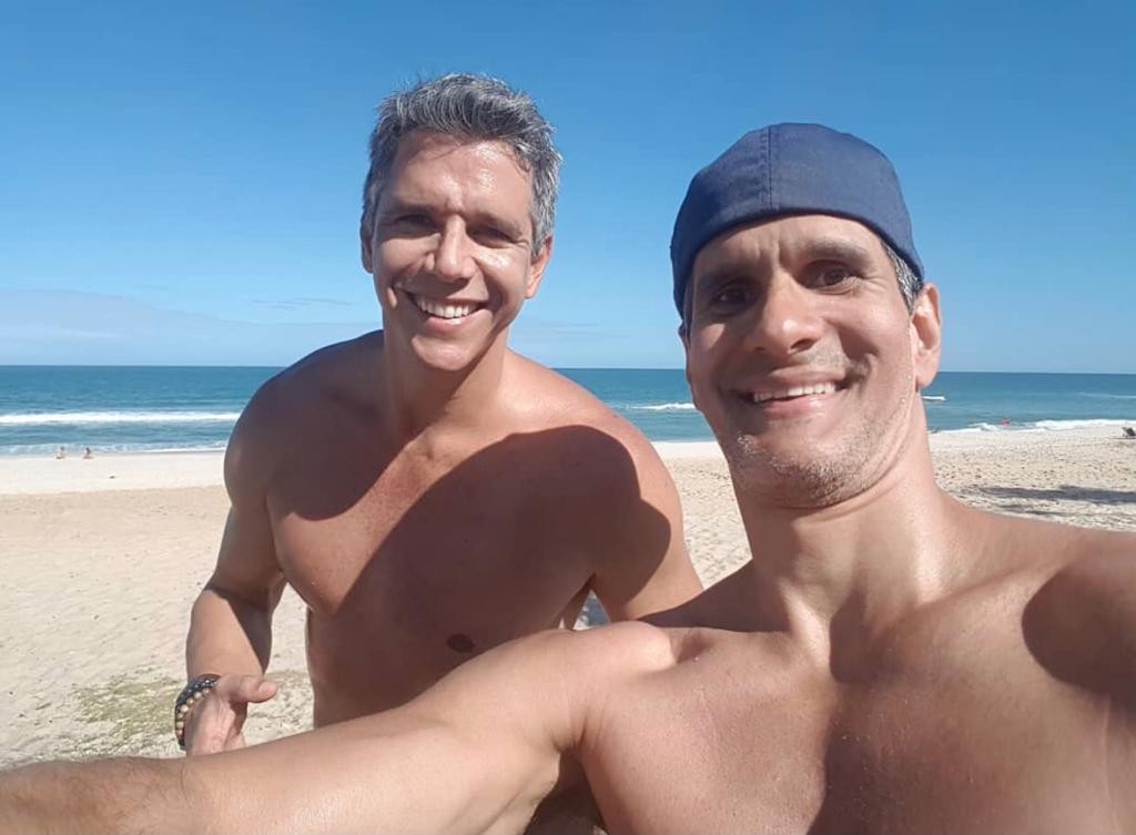 Márcio Garcia e o irmão, Marcello Machado (Foto: Reprodução/Instagram)