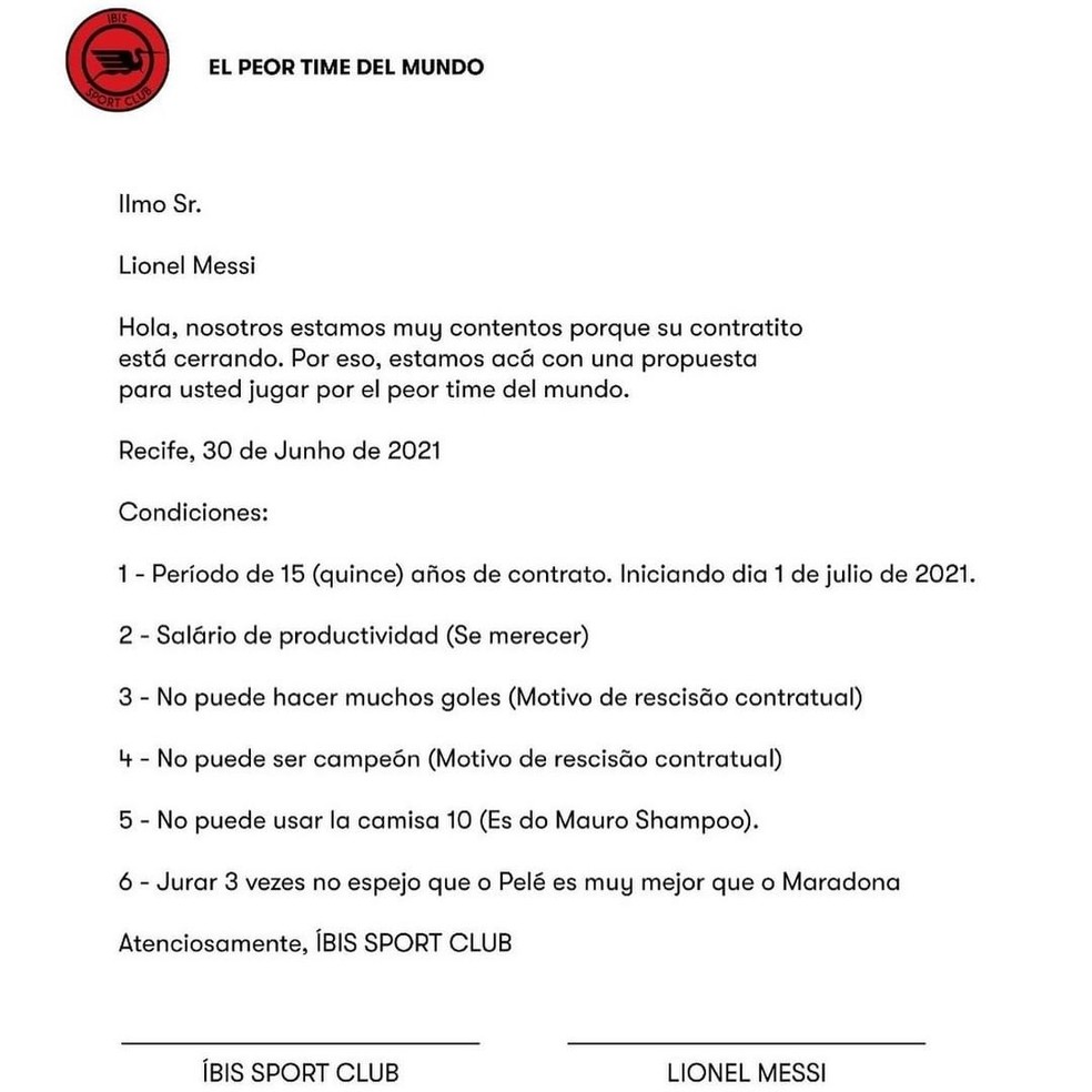 Contrato de Messi  — Foto: Reprodução