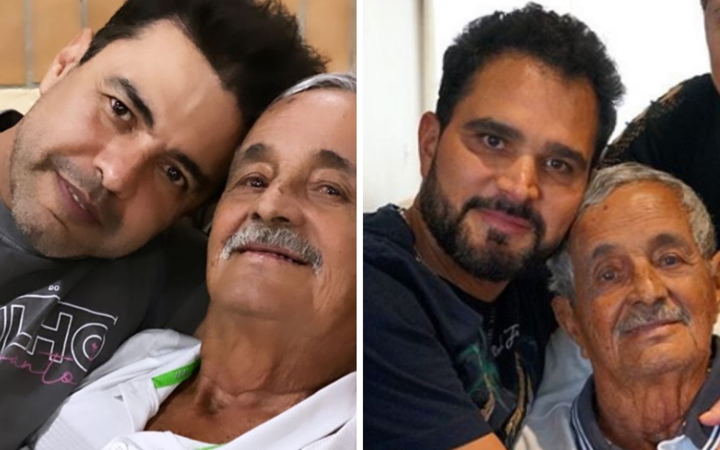 Francisco de Camargo com filhos Zezé e Luciano — Foto: Reprodução/Instagram