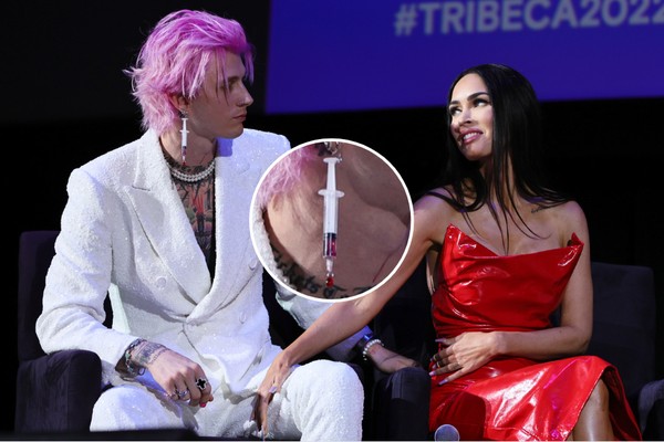 Machine Gun Kelly and Megan Fox at the premiere of the movie Taurus (Photo: Getty Images; Reproduction/Instagram)