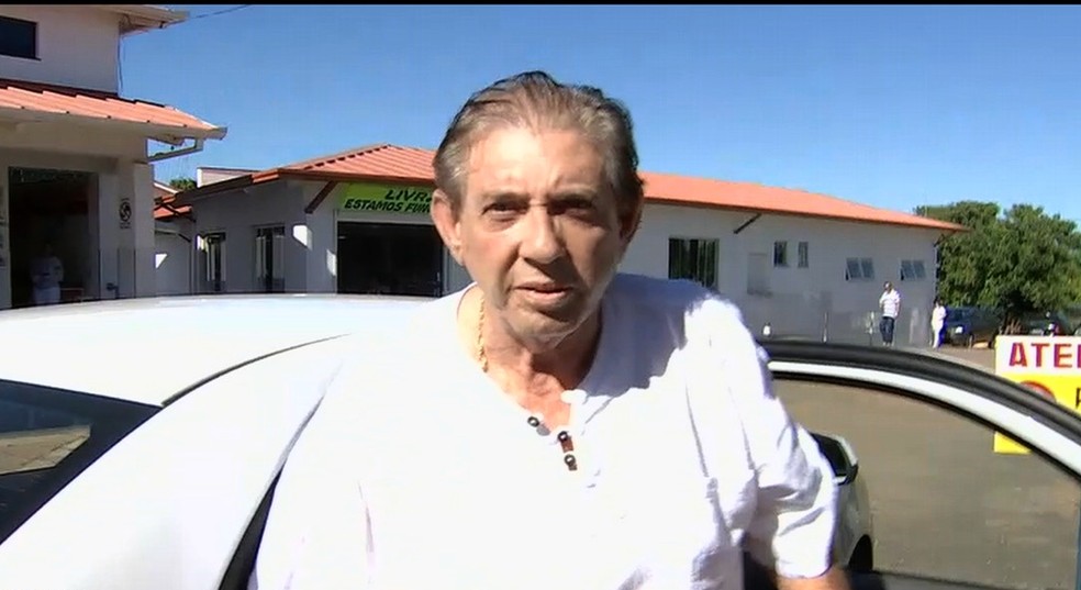 João de Deus faz primeira aparição pública após denúncias de abuso sexual em Abadiânia, Goiás — Foto: Reprodução/ TV Anhanguera