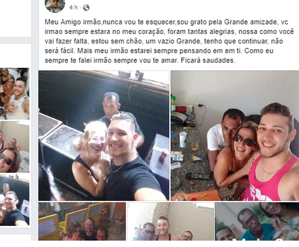 Amigos lamentam morte de cantor, em MS. — Foto: Facebook/Reprodução