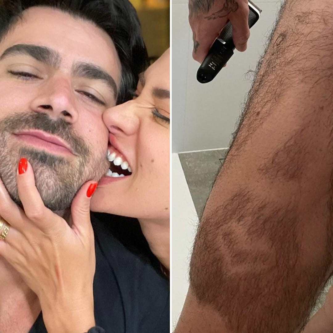 Rodrigão faz declaração de amor a Adriana SantAnna por meio de depilação (Foto: Reprodução/Instagram)