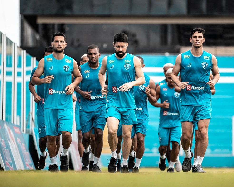 João Paulo (31), Ricardinho (36) e Henan (36) são alguns dos mais experientes do Paysandu — Foto: John Wesley/Ascom Paysandu