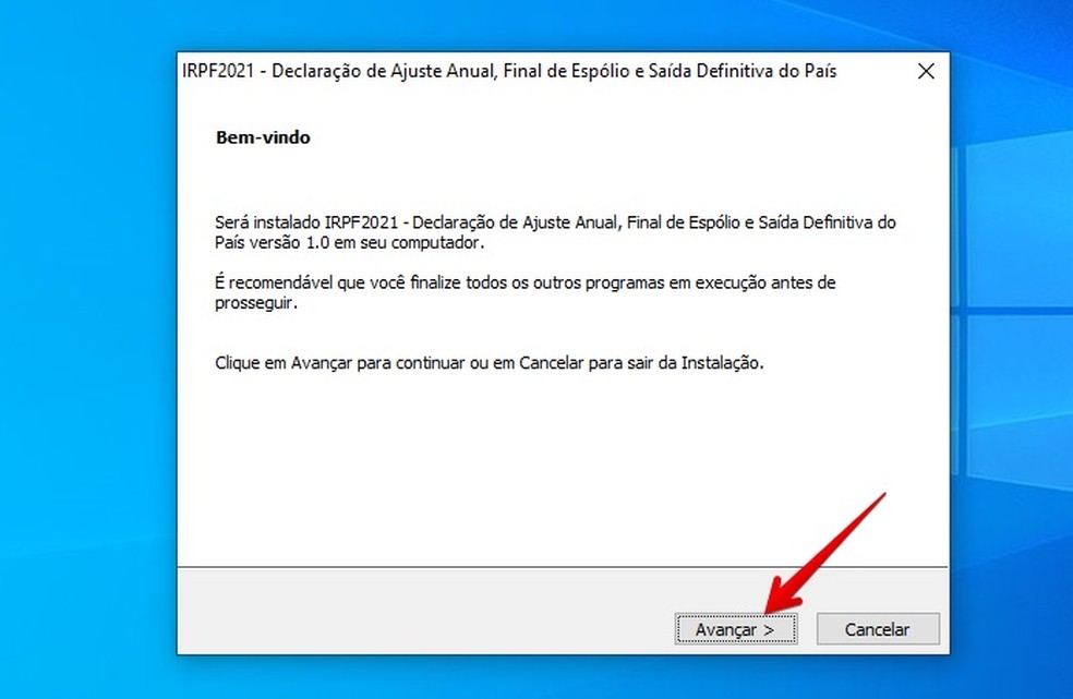 IRPF 2023 programa: download pode ser feito no Windows — Foto: Reprodução/Helito Beggiora