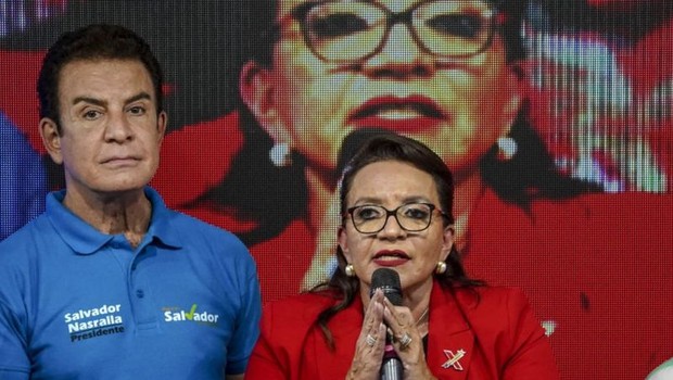 Salvador Nasralla e Xiomara Castro formaram aliança chave (Foto: GETTY IMAGES via BBC NEWS)