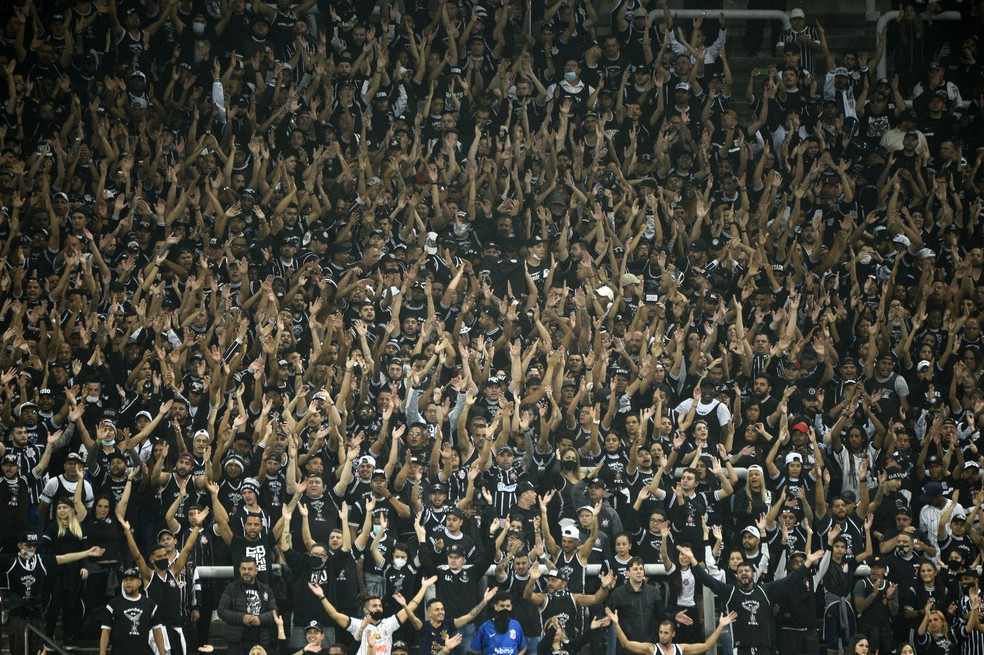 Torcida do Corinthians em jogo contra o Fluminense — Foto: Marcos Ribolli