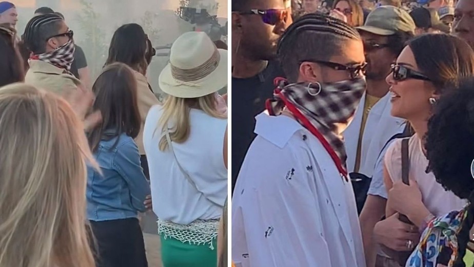 Kendall Jenner e Bad Bunny são vistos juntos curtindo show no Coachella