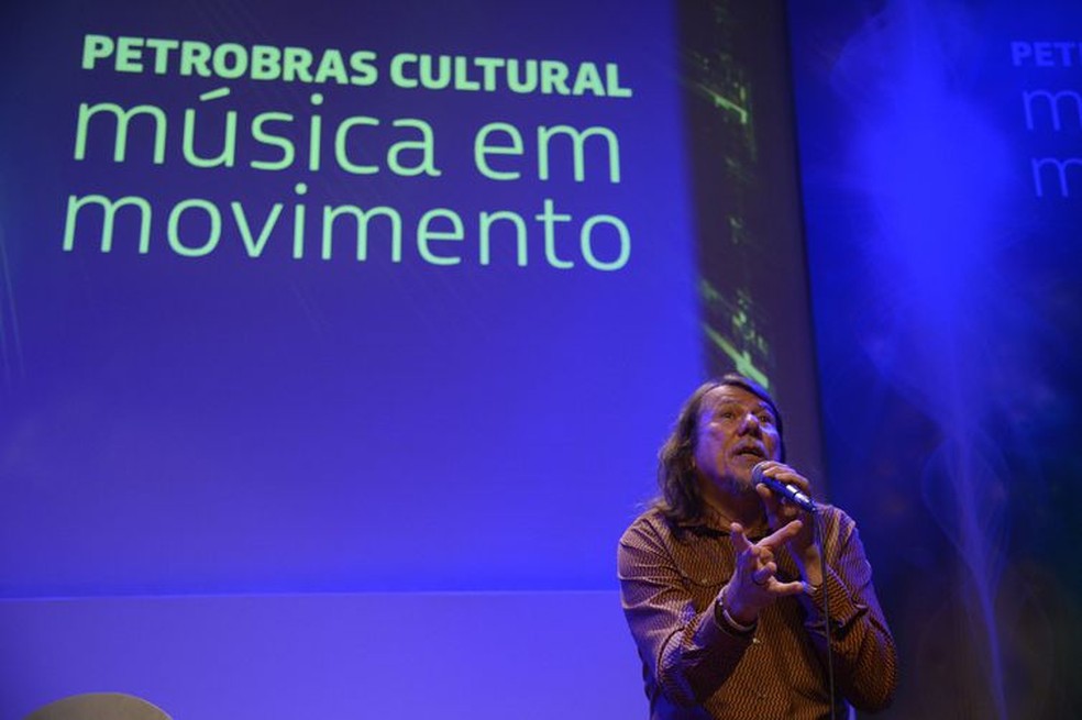 Lançamento do edital de patrocínio Petrobras Música em Movimento 2018 aconteceu na quarta-feira (4) no Rio e contou com a participação do músico Lenine — Foto: Tomaz Silva/Agência Brasil