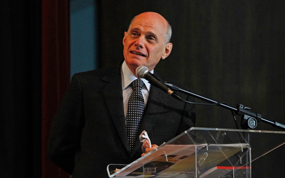 O jornalista Ricardo Boechat em imagem de 2013 em Curitiba, no PR â€” Foto: Rodolfo Buhrer/Fotoarena/EstadÃ£o ConteÃºdo