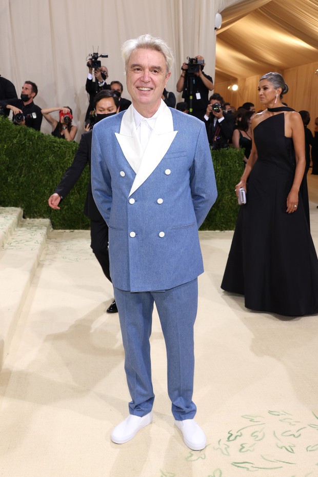 NEW YORK, NEW YORK - SEPTEMBER 13: David Byrne attends The 2021 Met Gala Celebrating In America: A Lexicon Of Fashion at Metropolitan Museum of Art on September 13, 2021 in New York City. (Photo by John Shearer/WireImage) (Foto: WireImage)