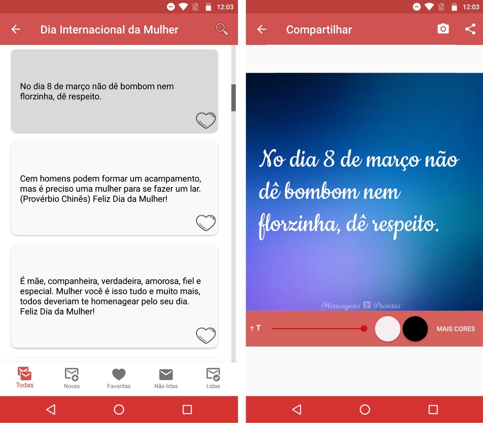 Mensagem Do Dia Da Mulher No Whatsapp Veja Apps Com Frases Prontas Produtividade Techtudo