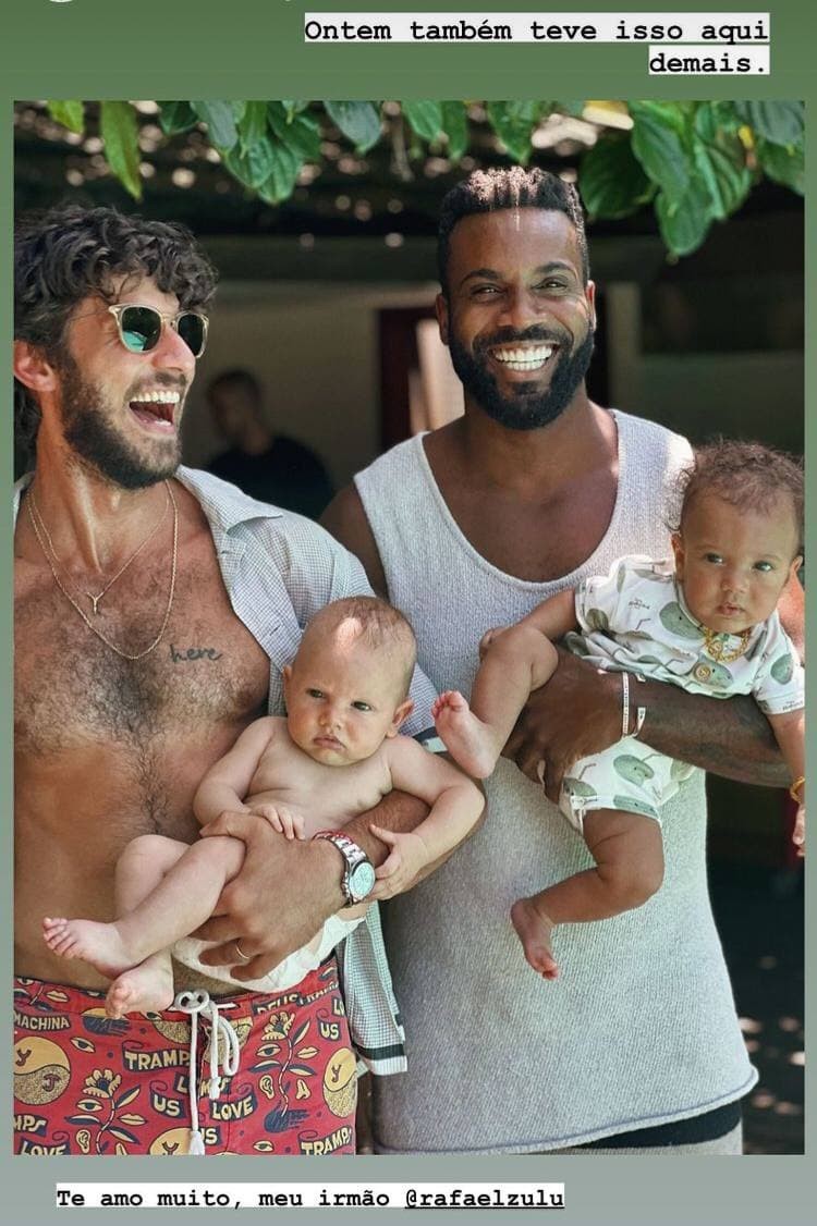 Chay compartilha clique fofo ao lado do filho e de Rafael Zulu (Foto: Reprodução / Instagram)