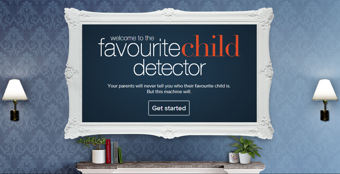 Página do aplicativo Favourite Child Detector (Foto: Reprodução/Paulo Finotti)