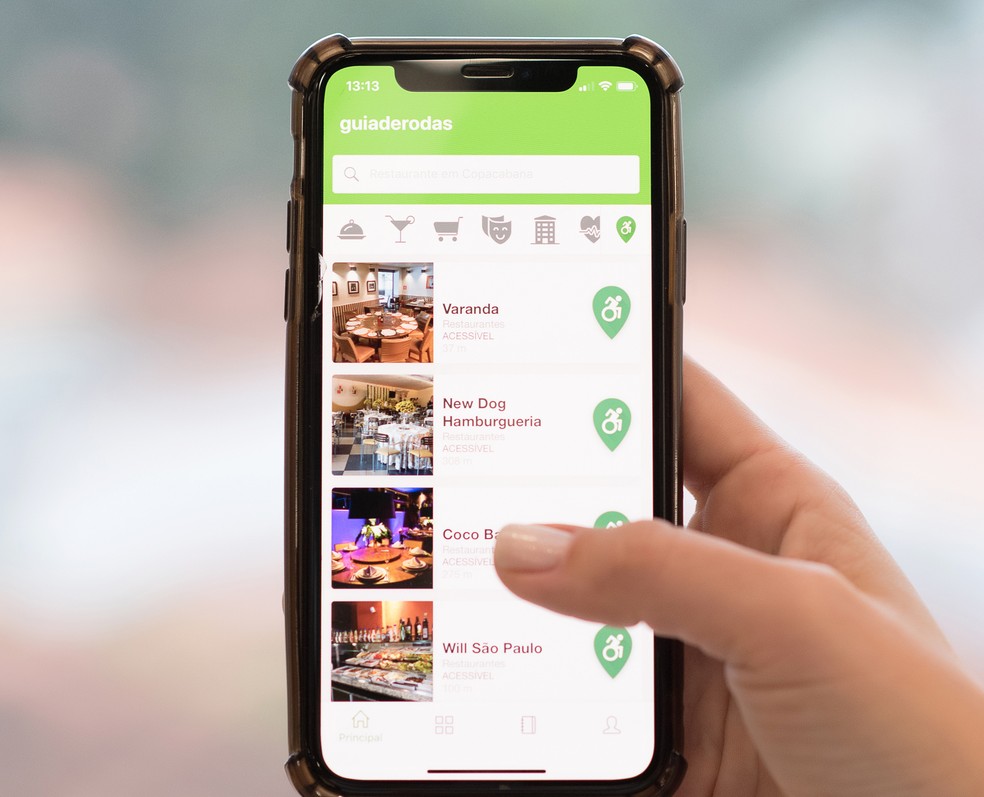 Aplicativo convida pessoas a colaborarem gratuitamente informando acessibilidade de locais — Foto: Reprodução