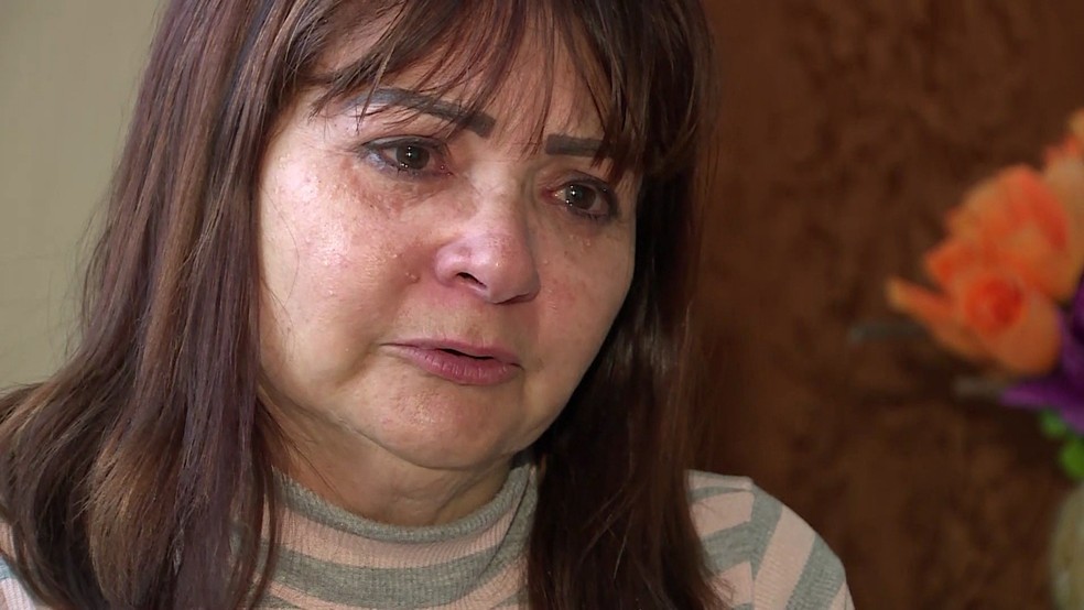 Maria José da Costa, mãe de estudante brasileira assassinada na Nicarágua, na segunda (23), lamenta a morte da filha (Foto: Reprodução/TV Globo)