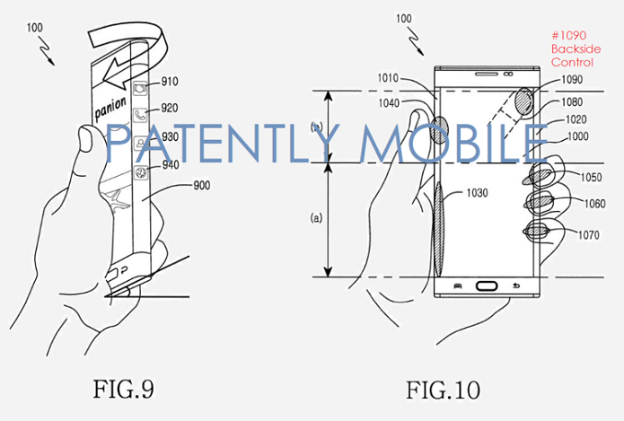 Patente mostra que Samsung tenta fazer traseira mais útil nos gadgets (Foto: Reprodução/Patently Mobile)